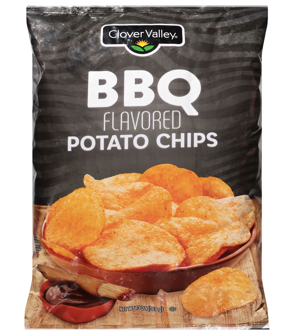 Clover Valley Potato Chips, Bbq (13 oz)