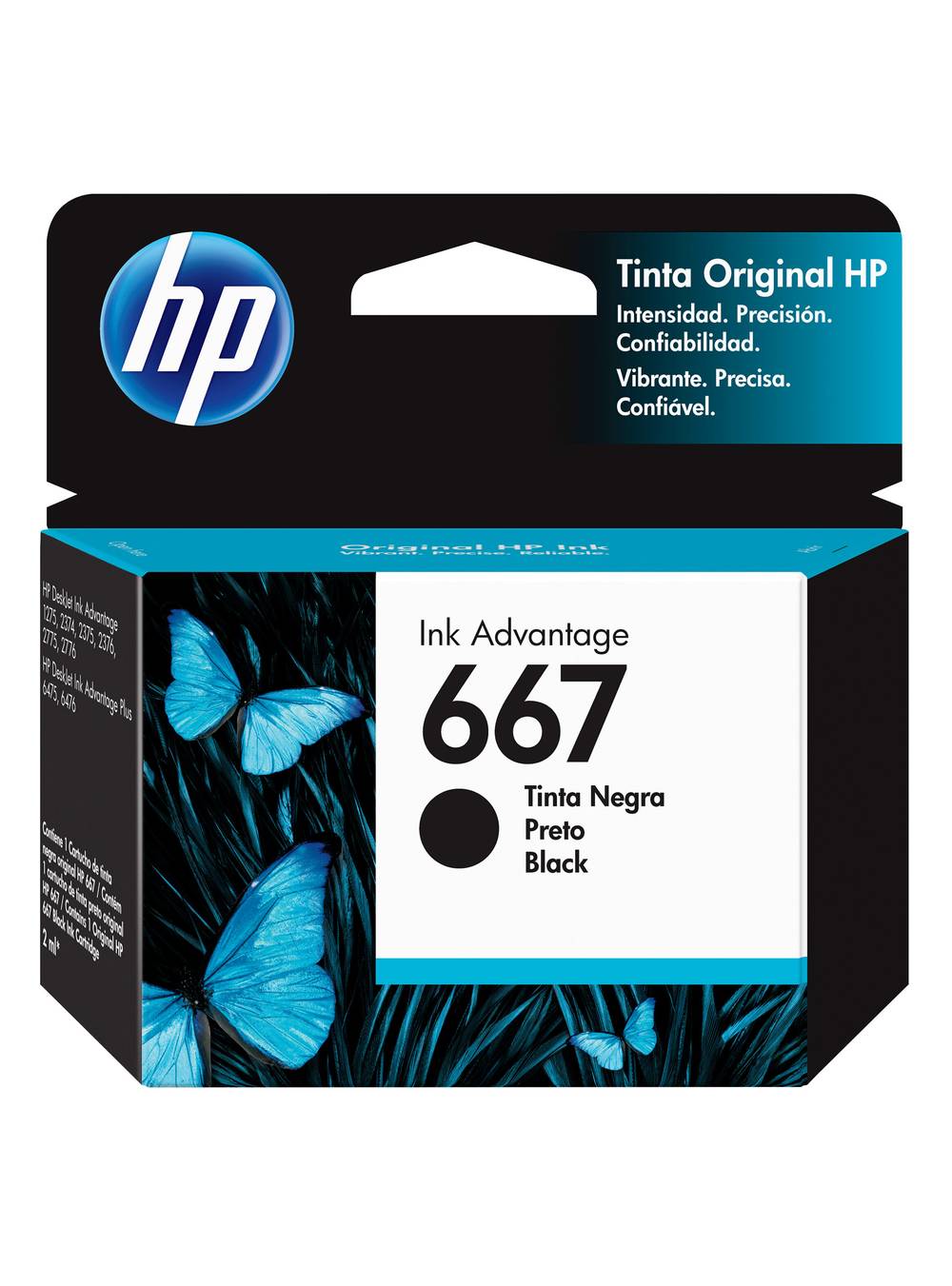 Hp cartucho de tinta 667 negro original