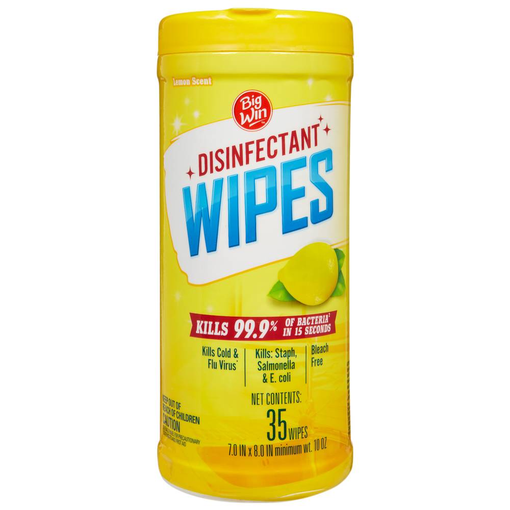 Big Win Disinfecting Wipes Lemon (35 ct)
