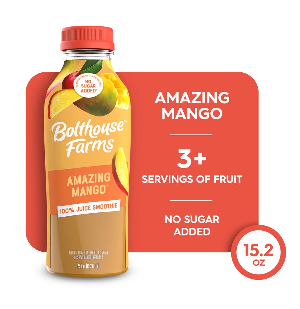 Bolthouse Farms Amazing Mango 100% Fruit Juice Smoothie (15.2 oz)