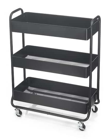 Simply Tidy Hudson Rolling Cart, Black