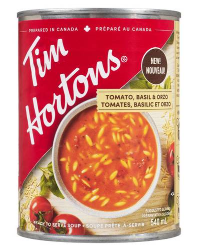 Tim Hortons Ready To Serve Tomato Basil and Orzo Soup (540 ml)