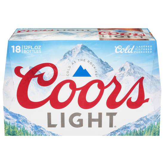 Coors Light Cold Lager Beer (18 ct, 12 fl oz)