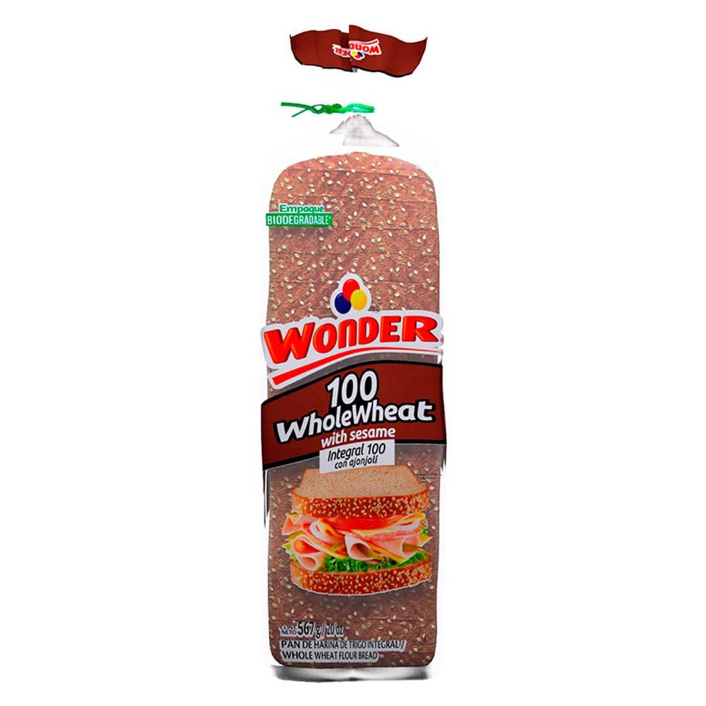 Wonder · Pan integral con ajonjolí (567 g)