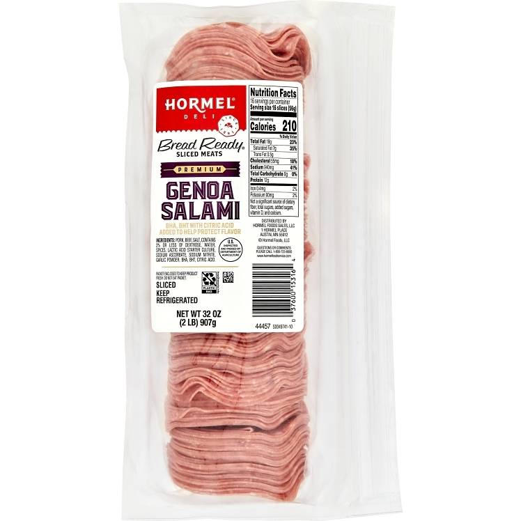 Hormel Bread Ready Genoa Salami Sliced Meats (32 oz)