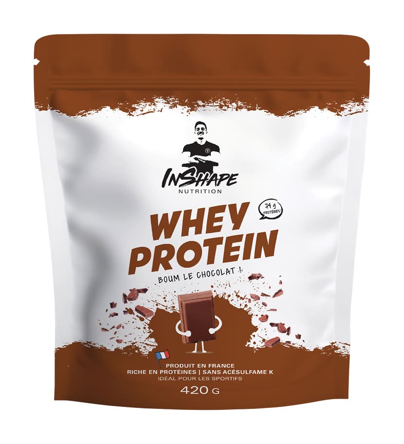 Inshape Nutrition - Protéine de lactosérum, chocolat (420g)