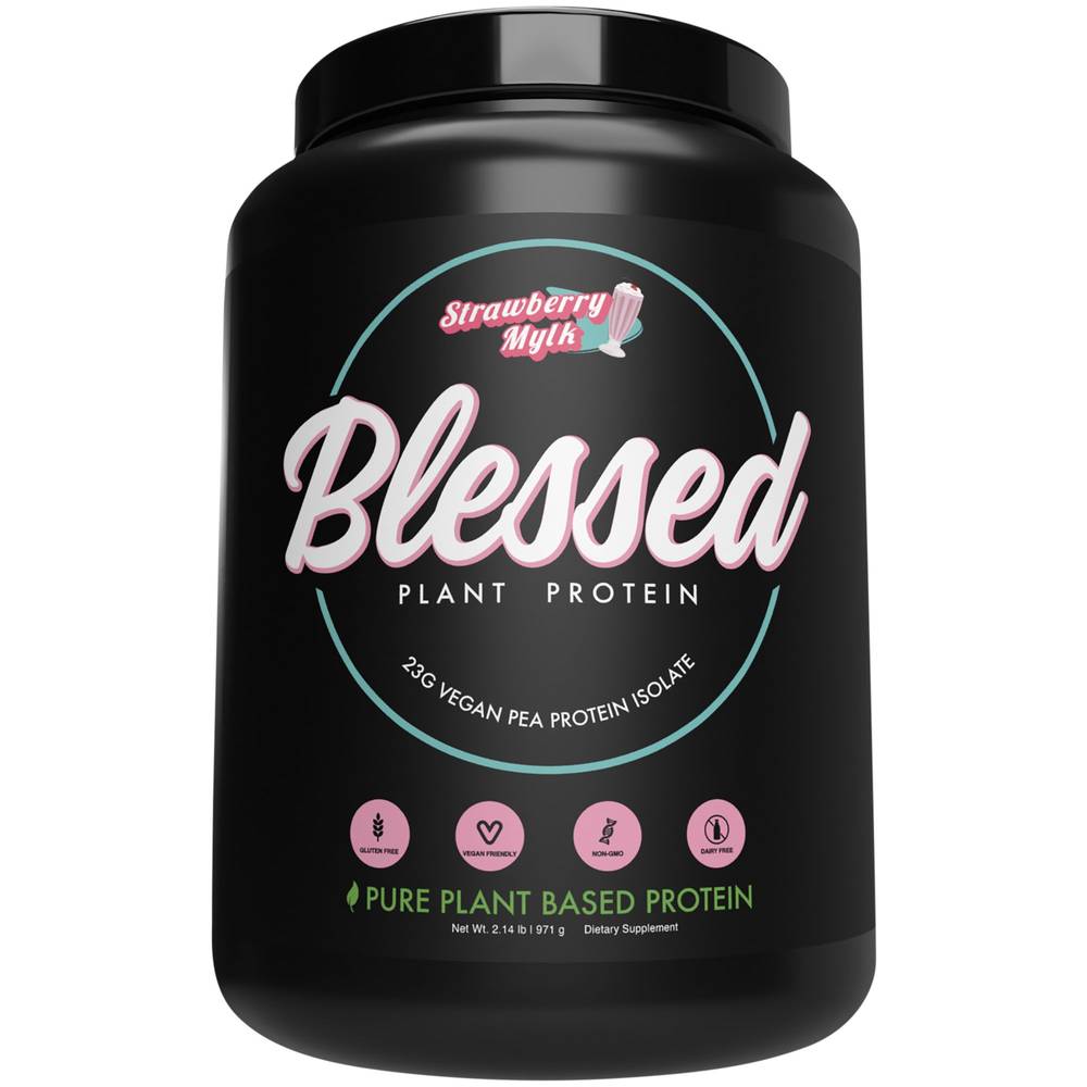 Blessed Plant Protein, Strawberry Mylk (2.14 lbs)