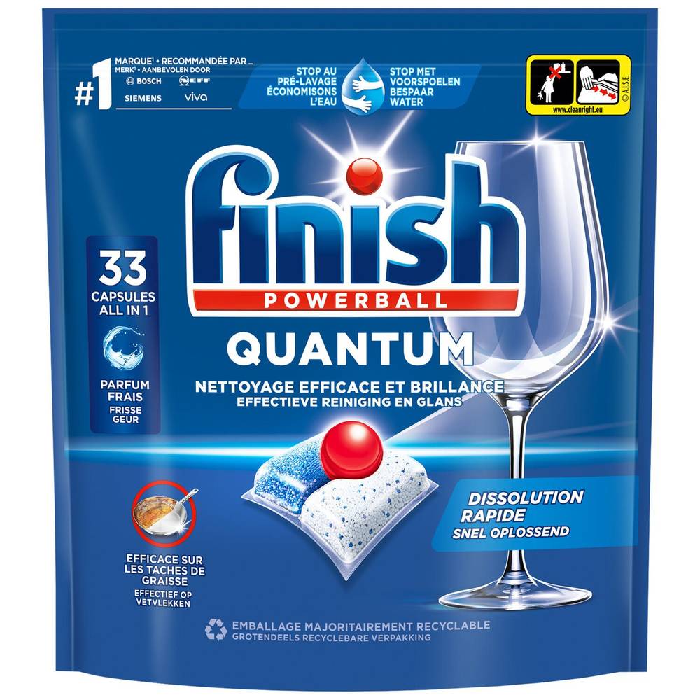 Finish - Tablette lave vaisselle tout en 1 quantum powerball