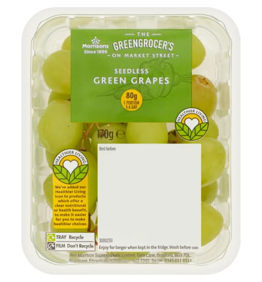 Morrisons Market St Seedless Green Grapes (170g)