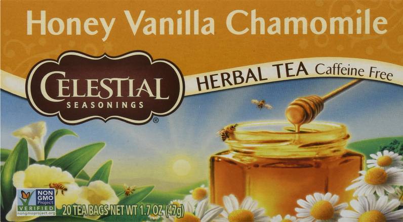 Celestial Seasonings Honey Vanilla Chamomile Herbal Tea (20 ct, 1.7 oz)