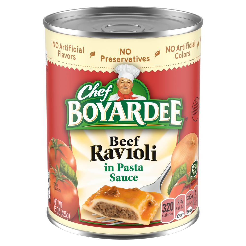 Chef Boyardee Beef Ravioli Meat Sauce, Tomato (15 oz)