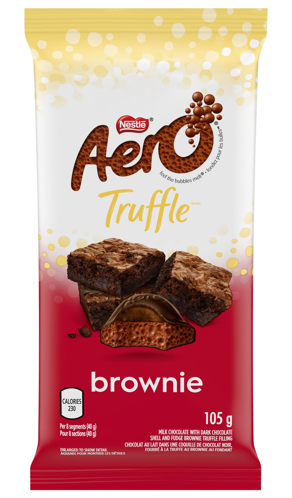 Aero truffle brownie - nestlé aero truffle brownie bar, dark chocolate (105 g)