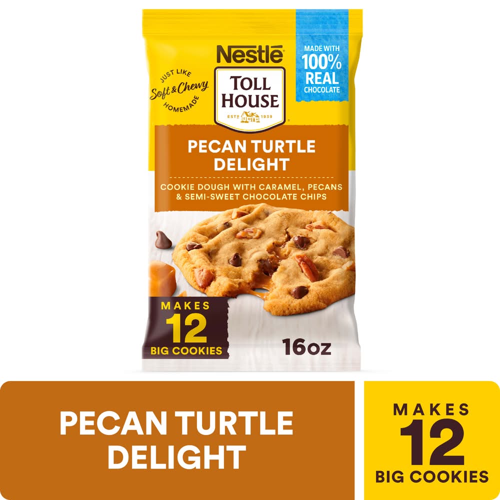 Toll House Cookie Dough, Pecan Turtle Delight (16 oz, 12 ct)