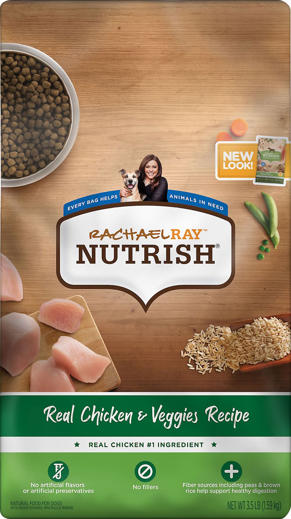 Nutrish Real Chicken & Veggies Recipe Dry Dog Food (3.5 lbs)