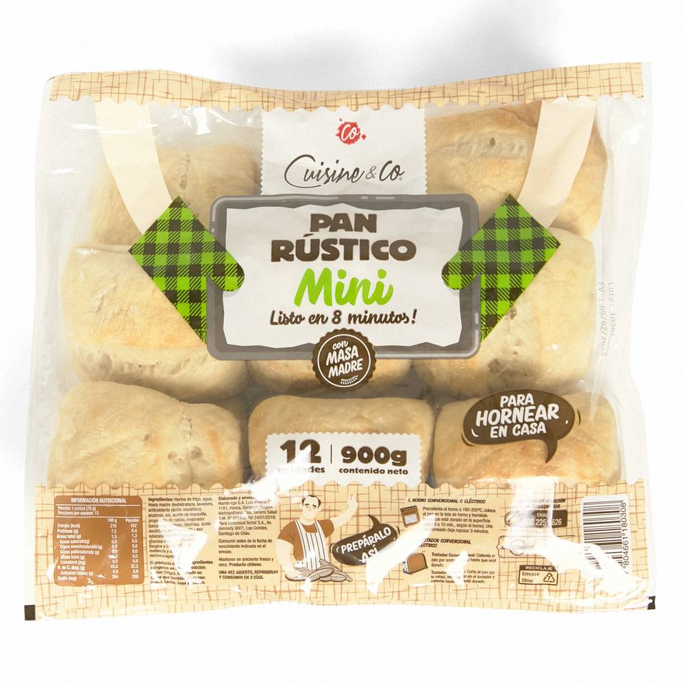 Cuisine & co pan mini rustico (12 un)