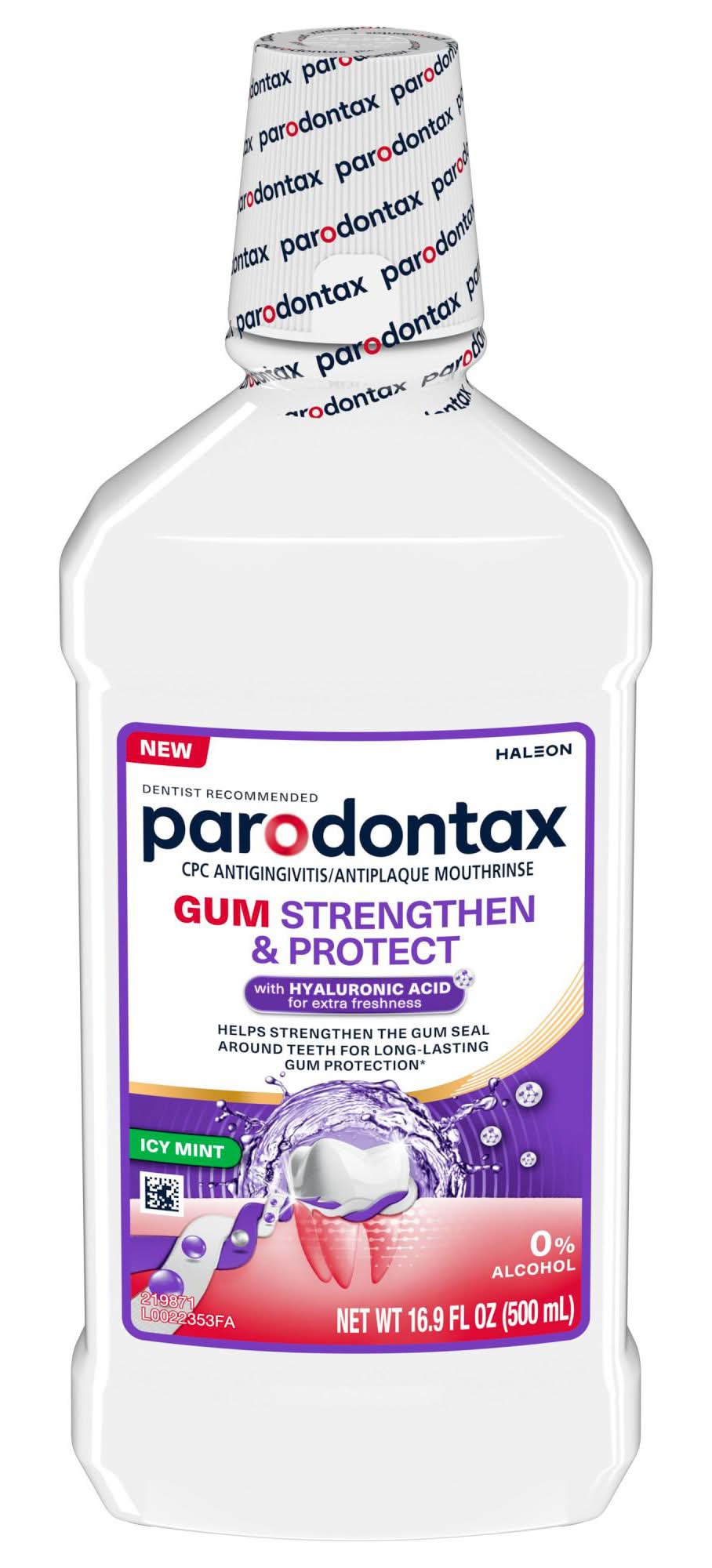 Parodontax Gum Strengthen & Protect Mouthwash, Icy Mint (16.9 fl oz)