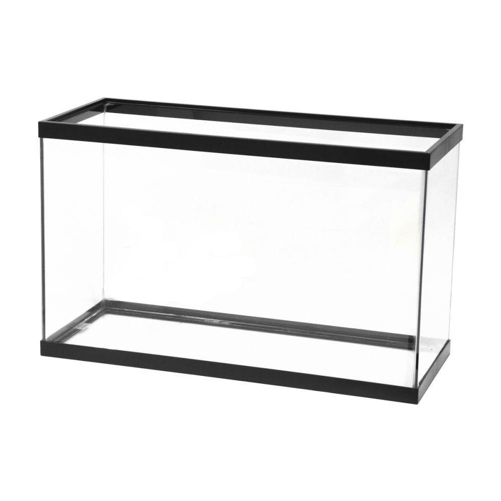 Aqueon Standard Glass Rectangle Aquarium Tank, Silicone Black