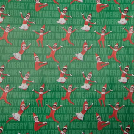 Christmas Gift Wrap Paper Elf On A Shelf