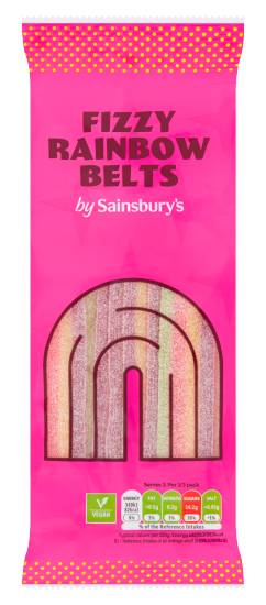 Sainsbury's Fizzy Rainbow Belts (70g)