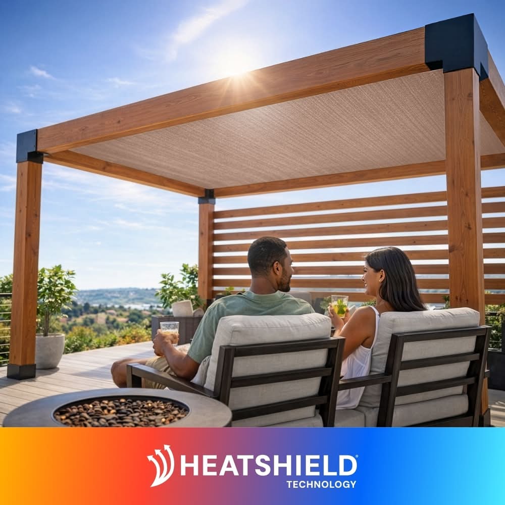 Coolaroo Heatshield Shade Protection 15-ft x 6-ft Coffee Shade fabric