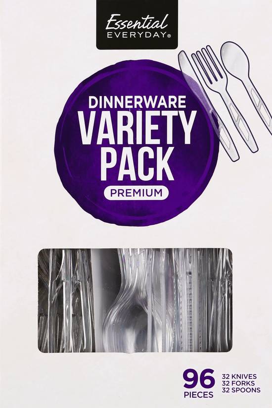 Essential Everyday Premium Dinnerware Variety pack (96 ct)