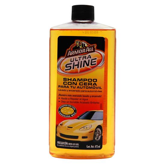 Armor all shampoo con cera ultra shine (botella 473 ml)