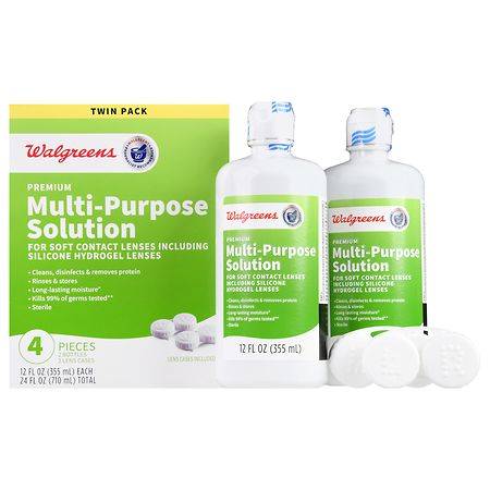 Walgreens Premium Multi-Purpose Solution - 12.0 fl oz x 2 pack