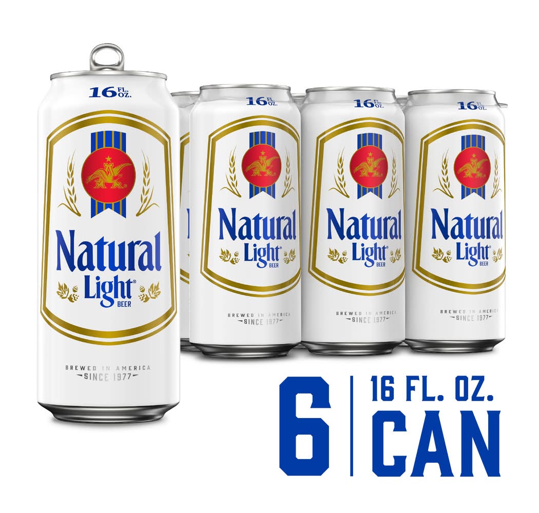 Natural Light Lager Beer (6 x 16 fl oz)
