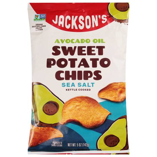 Jackson's Sea Salt Sweet Potato Chips in Avocado Oil (5oz bag)