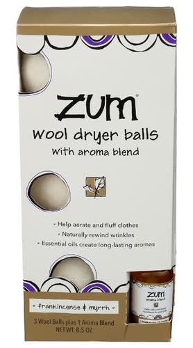 Zum Clean Frankincense & Myrrh Wool Dryer Balls