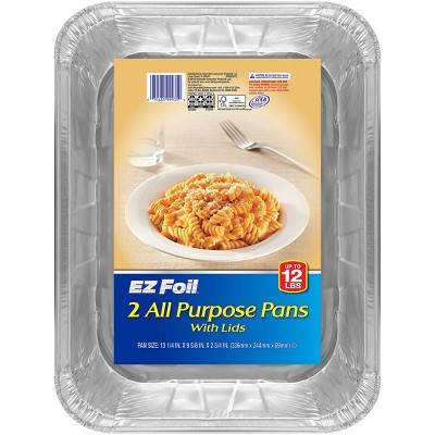 EZ Foil All Purpose Pans With Lids (2 ct)