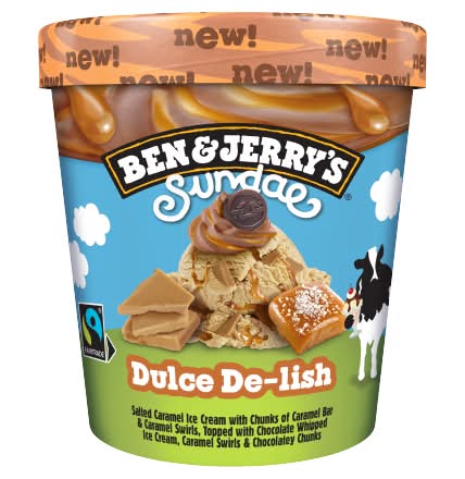 Ben & Jerry's Dulce De-Lish, Sundae Ice Cream (427ml)