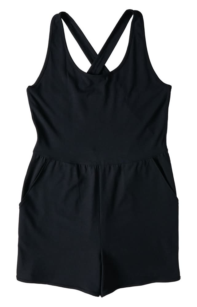 Serra Black Shorty Romper - L