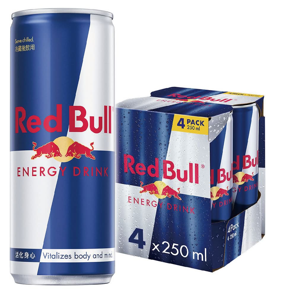 Red Bull 紅牛能量飲料250ml x4 <250ml毫升 x 4 x 1Set組>