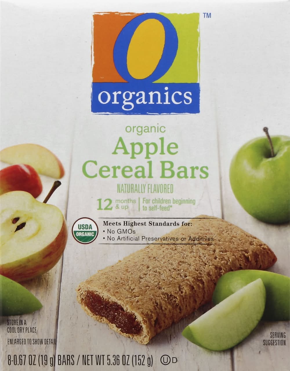 O Organics Cereal Bars, Apple (5.4 oz)