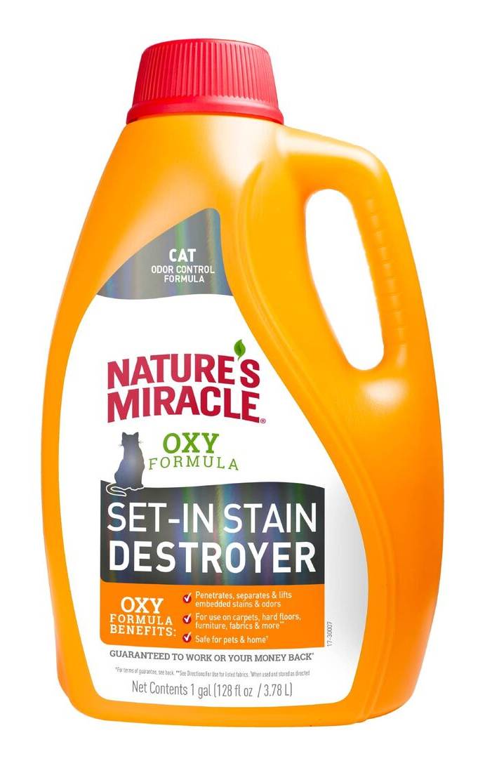 Nature's Miracle Just For Cats Set in Stain Destroyer Oxy Formula, Orange (1 gal)