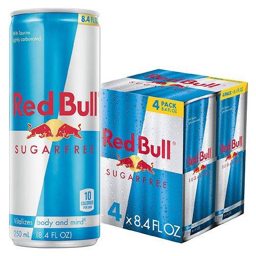 Red Bull Sugar Free Energy Drink Original - 8.4 fl oz x 4 pack