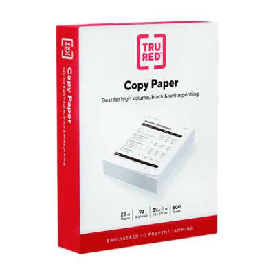Tru Red Black & White Printing Copy Paper ( 8.5 in x 11 in)