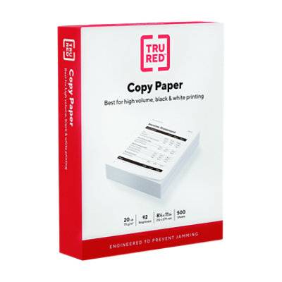 Tru Red Black & White Printing Copy Paper(500 Ct) ( 8.5 in x 11 in)