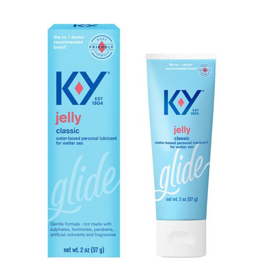 K-Y Jelly Personal Water Based Lubricant, 2 OZ