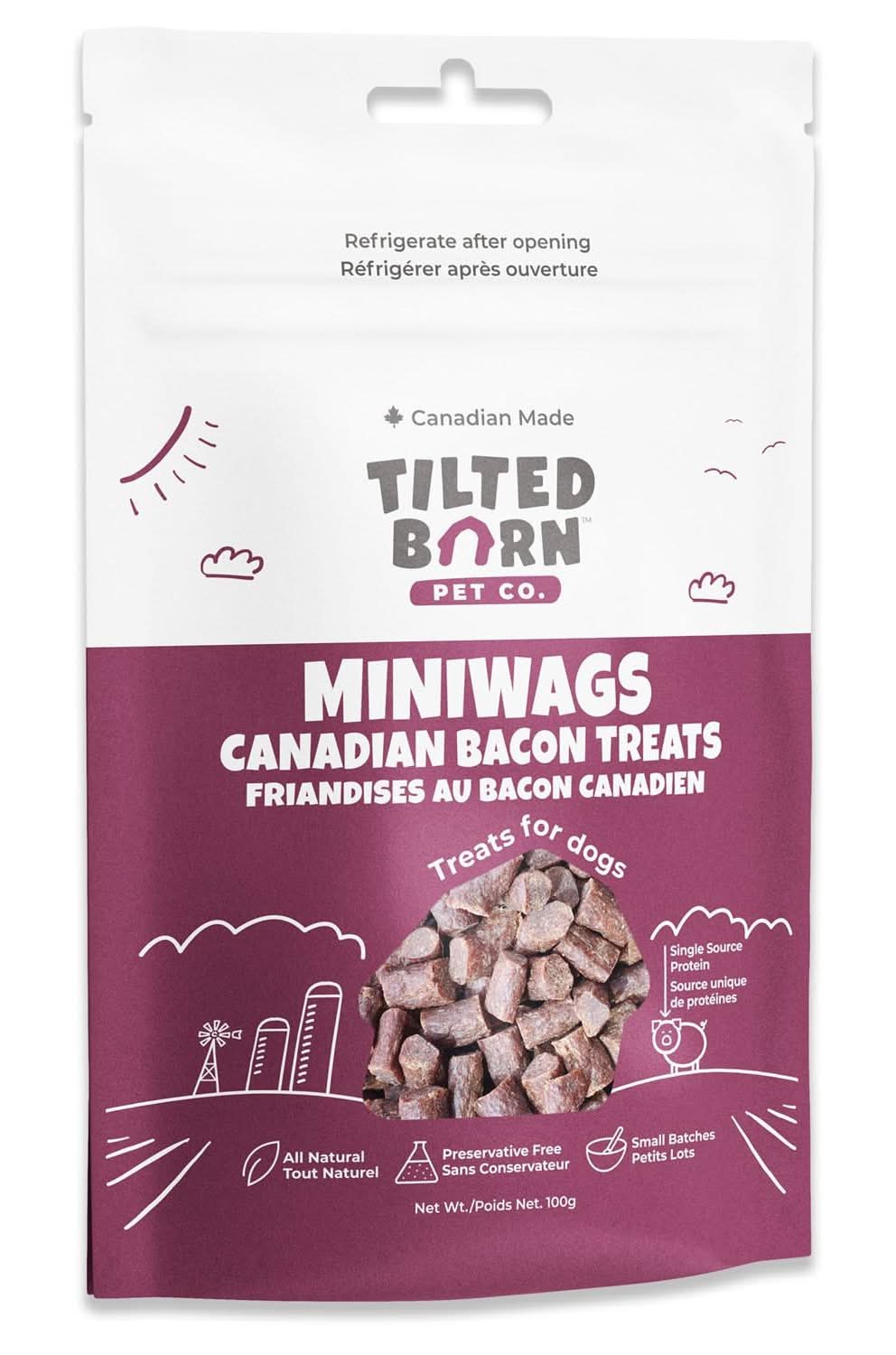 Tilted Barn Pet Co. Canadian Bacon Miniwags Dog Treats, 3.53 oz