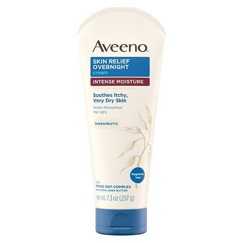 Aveeno Skin Relief Overnight Intense 24-Hour Moisture Cream Fragrance-Free - 7.3 oz