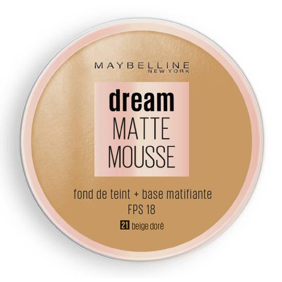 Maybelline - Fond de teint crème dream matte mousse 21 beige doré (18 ml), Delivery Near You