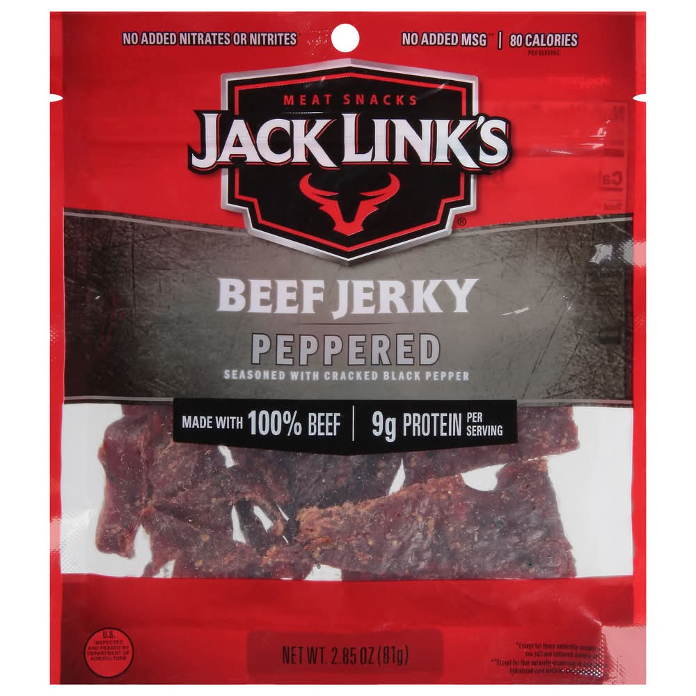 Jack Link's Peppered Beef Jerky Meat Snacks (2.85 oz)