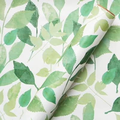 Spritz Foliage Wrapping Paper, Green