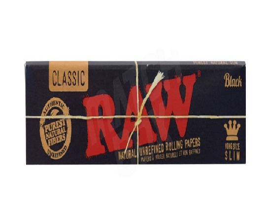 RAW Black Papers King Size Slim Rolling Paper