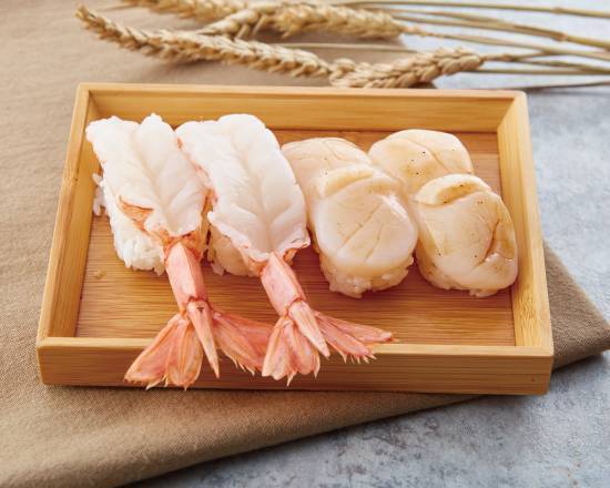 絕贊鮮貝赤蝦 Shrimp and Scallop Sushi