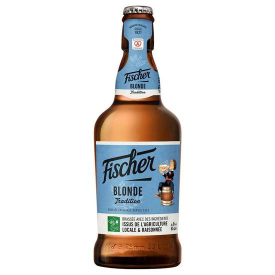 FISCHER - Bière blonde Tradition - Alc. 6% vol. - 65cl