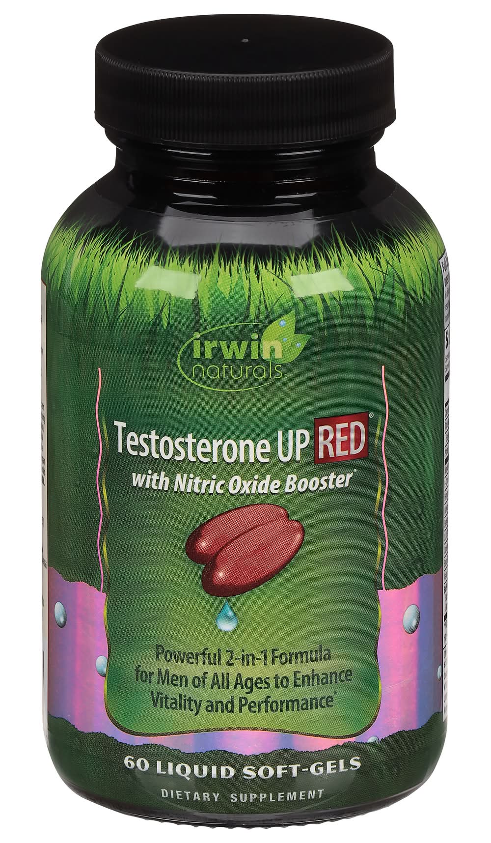 Irwin Naturals Testosterone Up Red Liquid Soft Gels With Nitric Oxide Boosters (0.7 lbs, 60 ct)