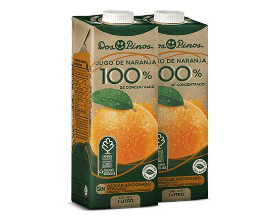 Jugo Naranja Dos Pinos Fibra Tetra Pack 1 l